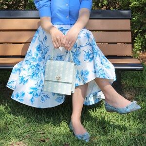 Blue Floral Skirt